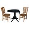 International Concepts 42 in. Dual Drop Leaf Table with 2 Splat Back Dining Chairs - 3 Piece Dining Set K46-42DP-C59-10P - alternate 6